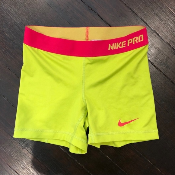 yellow nike spandex